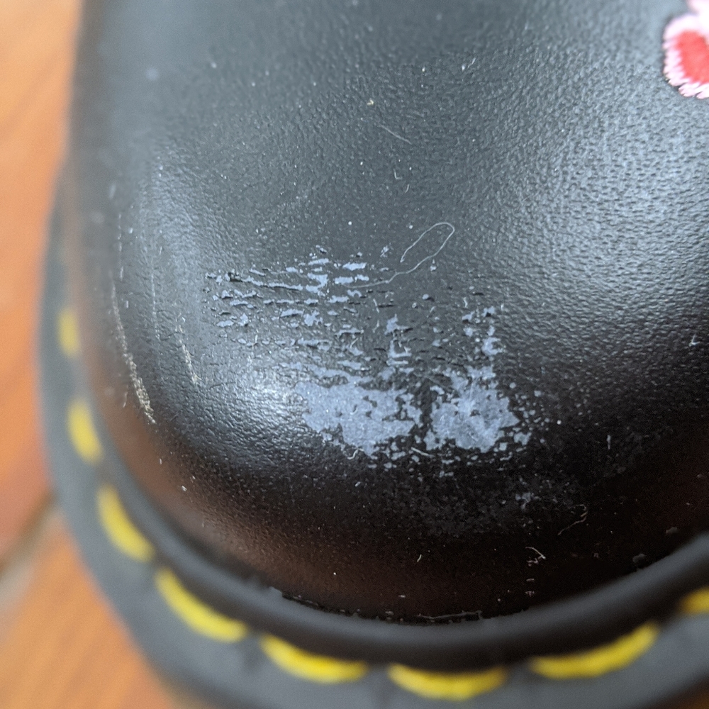 Dr. Martens Black Floral Embroidered Combat Boots - Picture 6 of 8